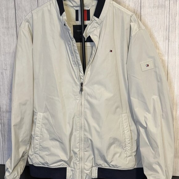 Men’s Tommy Hilfiger Rain Coat Full Zip Windbreaker Jacket XXL - Picture 1 of 7